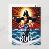 Wees stil en weet dat ik God Briefkaart ben (Voorkant / Achterkant)