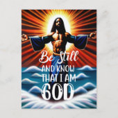 Wees stil en weet dat ik God Briefkaart ben (Voorkant)