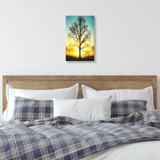 Wees stil en weet dat ik GOD Canvas wrap ben (Insitu (Slaapkamer))