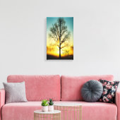 Wees stil en weet dat ik GOD Canvas wrap ben Afdruk (Insitu (Woonkamer))
