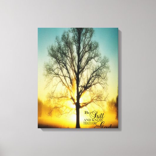 Wees stil en weet dat ik GOD Canvas wrap ben Afdruk (Voorkant)