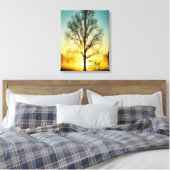 Wees stil en weet dat ik GOD Canvas wrap ben Afdruk (Insitu (Slaapkamer))