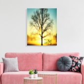 Wees stil en weet dat ik GOD Canvas wrap ben Afdruk (Insitu (Woonkamer))