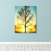 Wees stil en weet dat ik GOD Canvas wrap ben Afdruk (Insitu (Houten vloer))