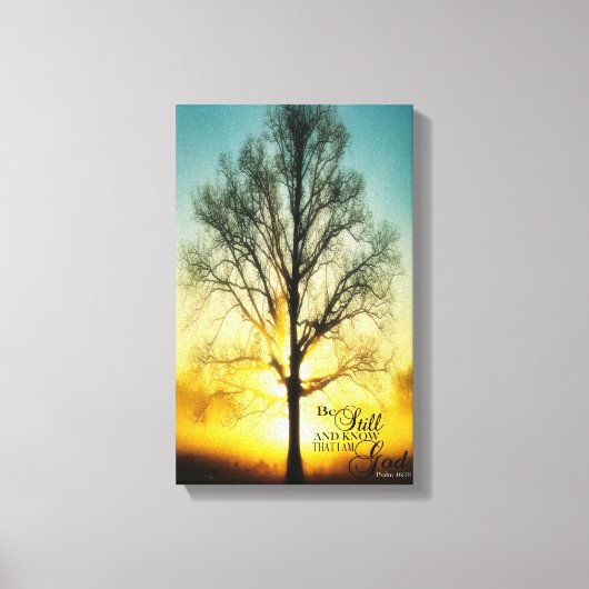 Wees stil en weet dat ik GOD Canvas wrap ben Afdruk (Voorkant)