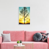 Wees stil en weet dat ik GOD Canvas wrap ben Afdruk (Insitu (Woonkamer))