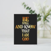 Wees stil en weet dat ik God geschenk ben voor Chr Briefkaart (Staand voorkant)