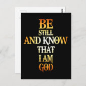 Wees stil en weet dat ik God geschenk ben voor Chr Briefkaart (Voorkant / Achterkant)