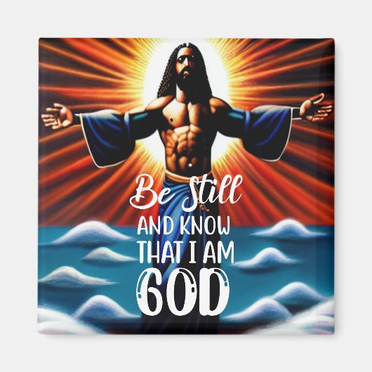 Wees stil en weet dat ik God Magnet ben (Voorkant)