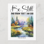 Wees stil en weet dat ik God Natuur Landschap ben Briefkaart (Voorkant)