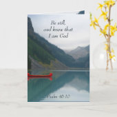 Wees stil en weet dat ik God Psalm 46:10 Lake Kaart (Gele Bloem)