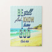 Wees stil en weet dat ik God Psalm 46:10 Legpuzzel (Verticaal)