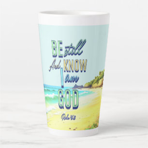 Wees stil en weet dat ik God Psalmen 46:10 ben Latte Mok