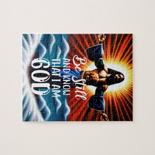 Wees stil en weet dat ik God Puzzle ben Legpuzzel (Horizontaal)