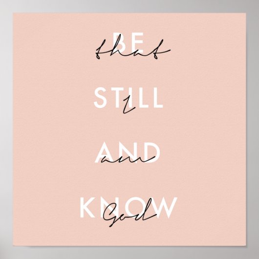 Wees stil en weet dat ik God Roze ben Poster (Voorkant)