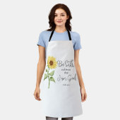 Wees stil en weet dat ik God Zonnebloem ben Schort (Gedragen)