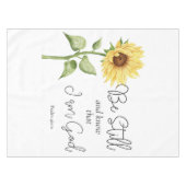 Wees stil en weet dat ik God Zonnebloem ben Tafelkleed (Voorkant (Horizontaal))