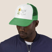 Wees stil en weet dat ik God Zonnebloem ben Trucker Pet (In situ)