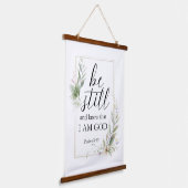 Wees stil en weet dat ik Gods Bijbel Christelijk b Hangend Wandkleed (Gebogen)