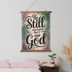 Wees stil en weet dat ik Gods Christelijk ben Hangend Wandkleed