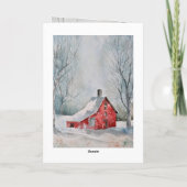 Wees stil en weet dat ik met Kerstmis ga. Feestdagen Kaart (Achterkant)