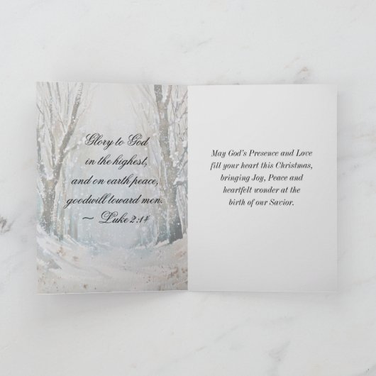 Wees stil en weet dat ik met Kerstmis ga. Feestdagen Kaart (Binnen)