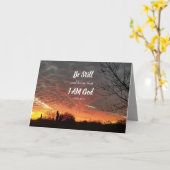 Wees stil en weet dat IK Wenskaart BEN Kaart (Gele Bloem)