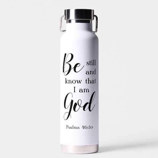 Wees stil en weet het | Gepersonaliseerde naam Fai Waterfles (Voorkant)