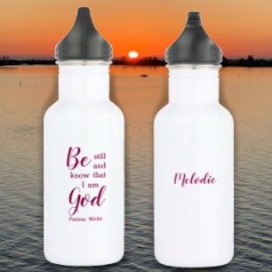 Wees stil en weet het Gepersonaliseerde naam Fai Waterfles