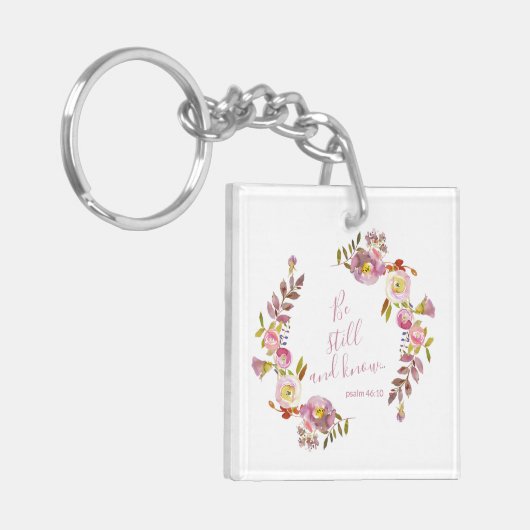 Wees stil en weet het sleutelhanger (Voorkant Links)