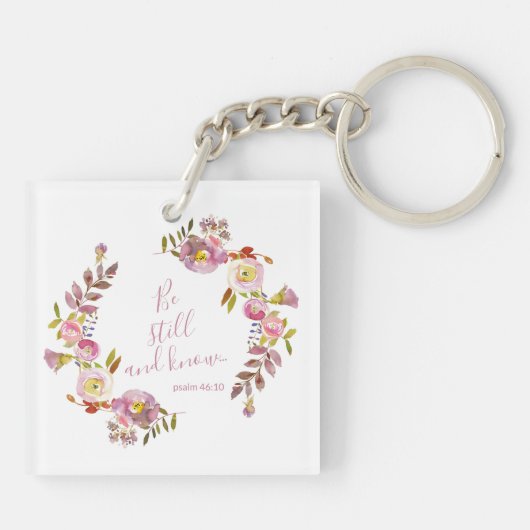 Wees stil en weet het sleutelhanger (Achterkant)