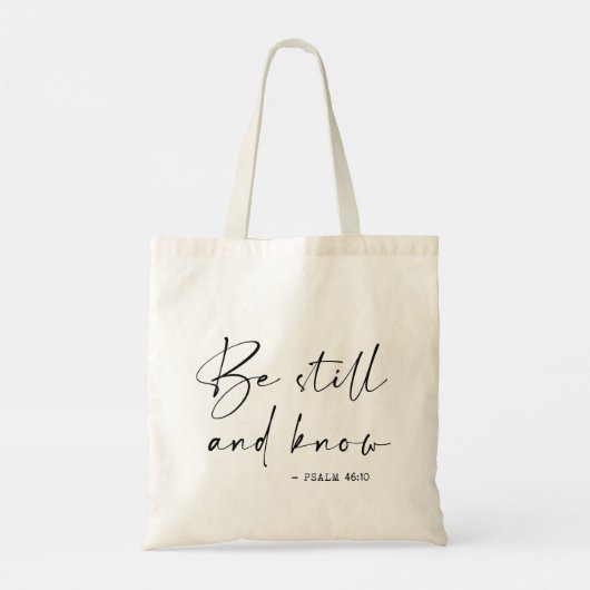 Wees stil en weet het tote bag (Achterkant)