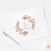 Wees stil en weet het vierkante sticker (Envelop)