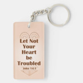 Wees stil en weet / laat je hart niet in de war ra sleutelhanger (achterkant)