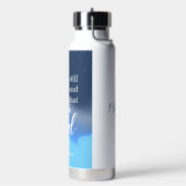 Wees Stil En Weet | Moderne Blauwe Werveling Perso Waterfles (Links)