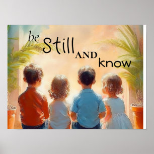 Wees stil en weet poster