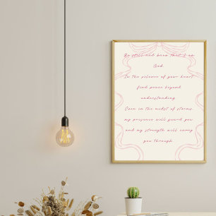 Wees stil en weet poster