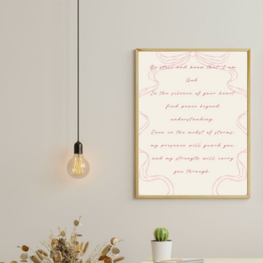 Wees stil en weet poster