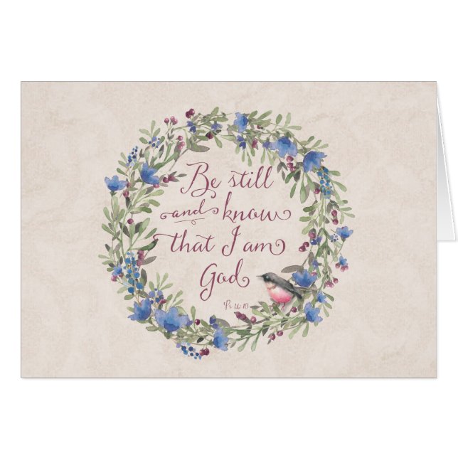 Wees stil en weet - Psalm 46:10 (Voorkant Horizontaal)