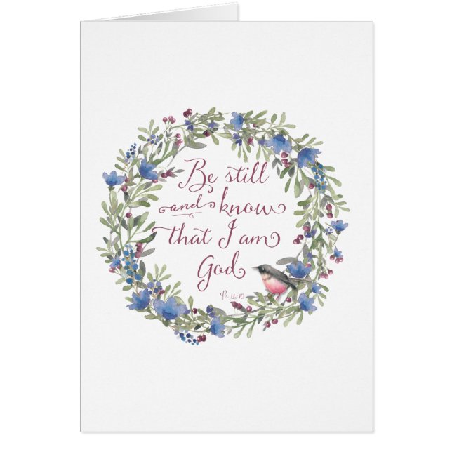 Wees stil en weet - Psalm 46:10 (Voorkant)