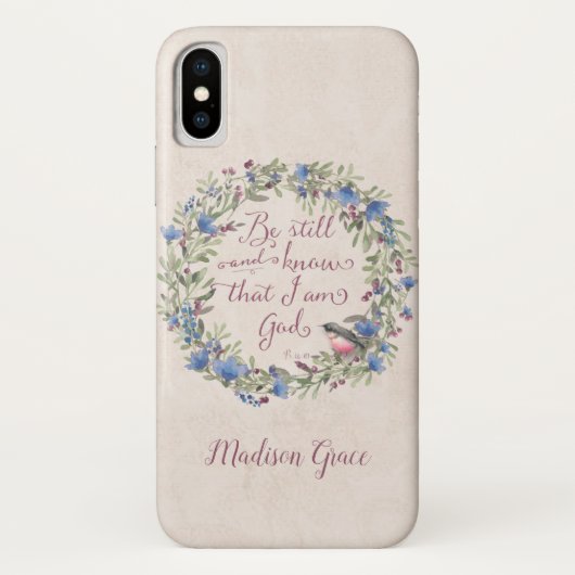 Wees stil en weet - Psalm 46:10 aangepaste naam Case-Mate iPhone Case (Achterkant)