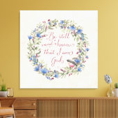 Wees stil en weet - Psalm 46:10 Canvas Afdruk (Insitu (Woonkamer))