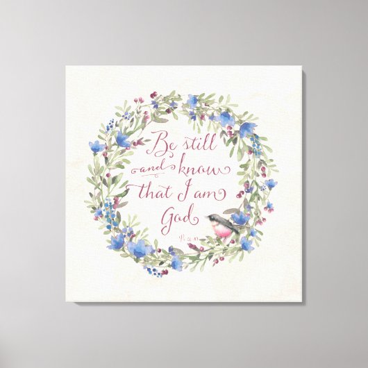 Wees stil en weet - Psalm 46:10 Canvas Afdruk (Voorkant)