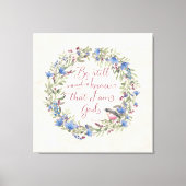 Wees stil en weet - Psalm 46:10 Canvas Afdruk (Voorkant)