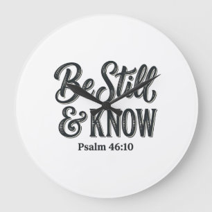Wees stil en weet Psalm 46_10 Christelijk T-shirt  Grote Klok