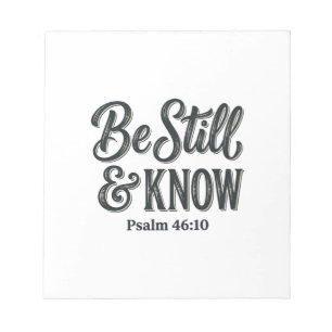 Wees Stil En Weet Psalm 46_10 Christelijk T-shirt Notitieblok