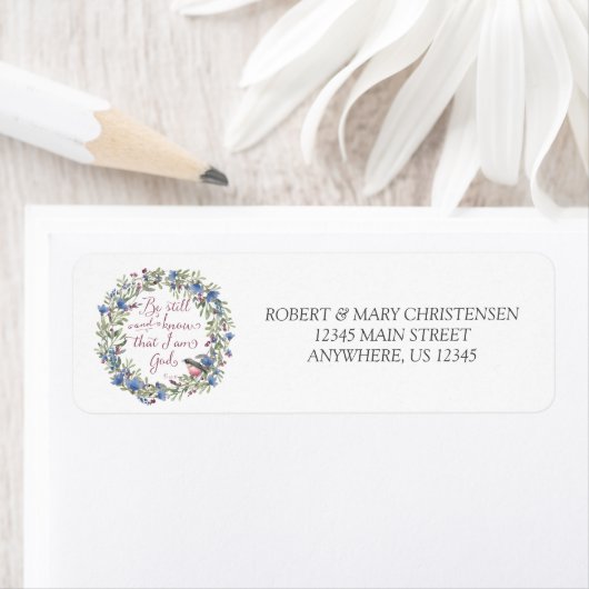 Wees stil en weet - Psalm 46:10 Etiket (Insitu)