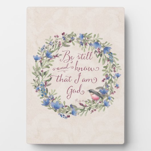 Wees stil en weet - Psalm 46:10 Fotoplaat (voorkant)