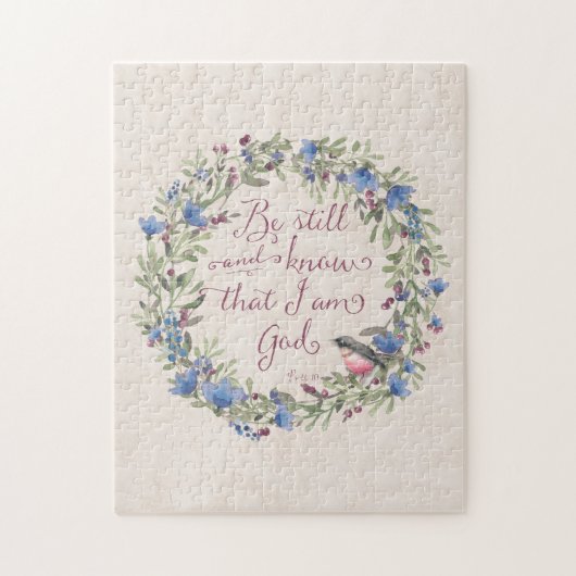 Wees stil en weet - Psalm 46:10 Legpuzzel (Verticaal)