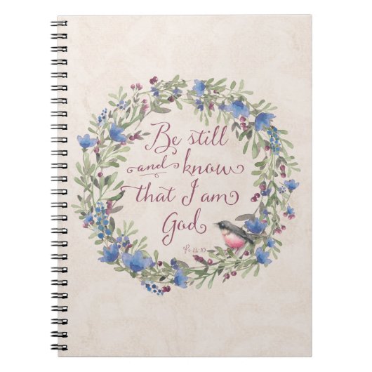 Wees stil en weet - Psalm 46:10 Notitieboek (Voorkant)